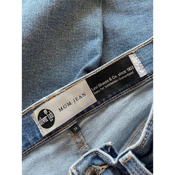 Levi's 26 x 27 Women's High Rise mom Jean distressed wedgie tapered - Picture 6 of 7